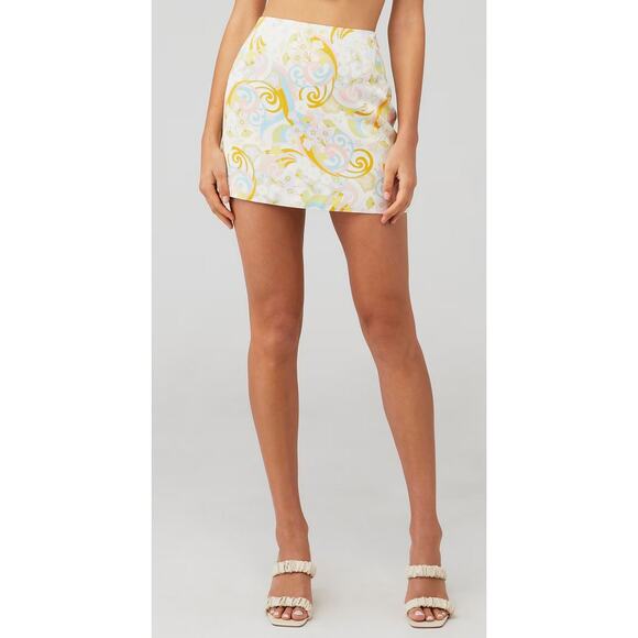 $135 For Love & Lemons AIKO MINI SKIRT HIGH WAIST Size XS - Picture 1 of 7